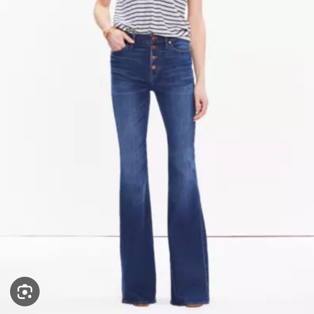 Madewell Dark Blue Flare Jeans